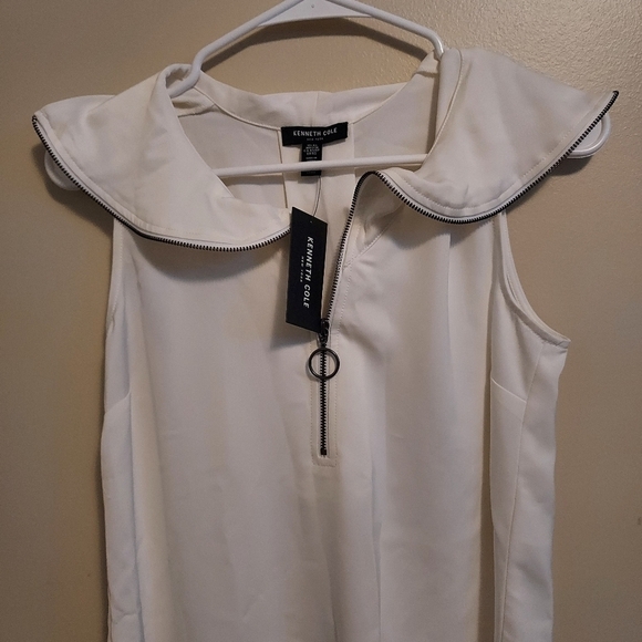 Kenneth Cole blouse white xs NWT - Picture 7 of 16